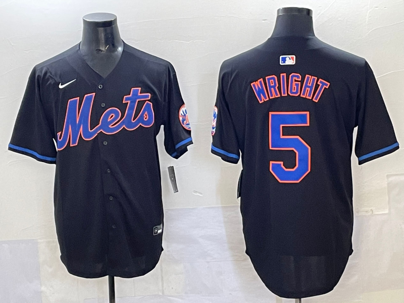 Men 2025 New York Mets #5 Wright blue MLB Nike jersey style 11->new york mets->MLB Jersey
